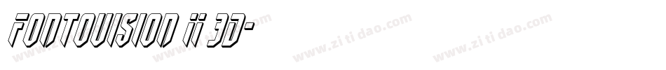 Fontovision II 3D字体转换